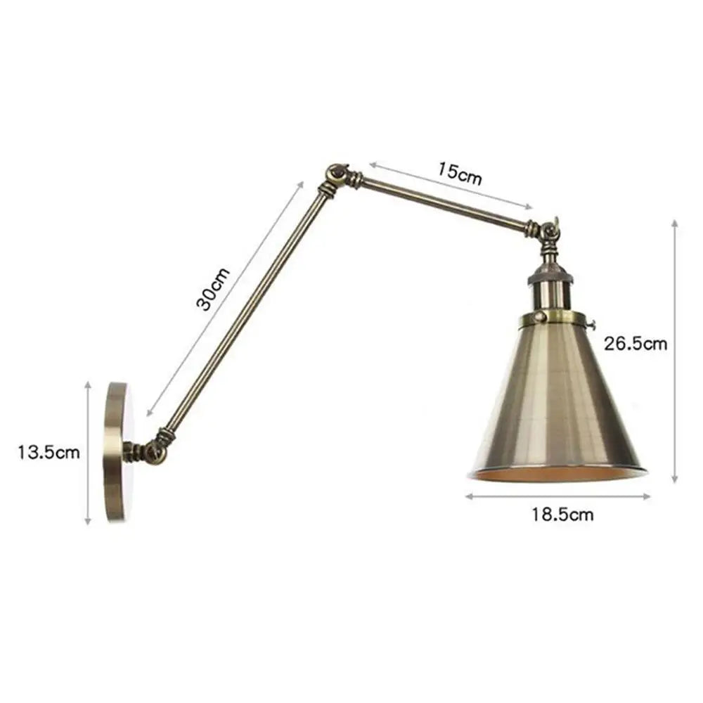 Metal Bell Wall Lights: Elegant European American Style Bedside Lights