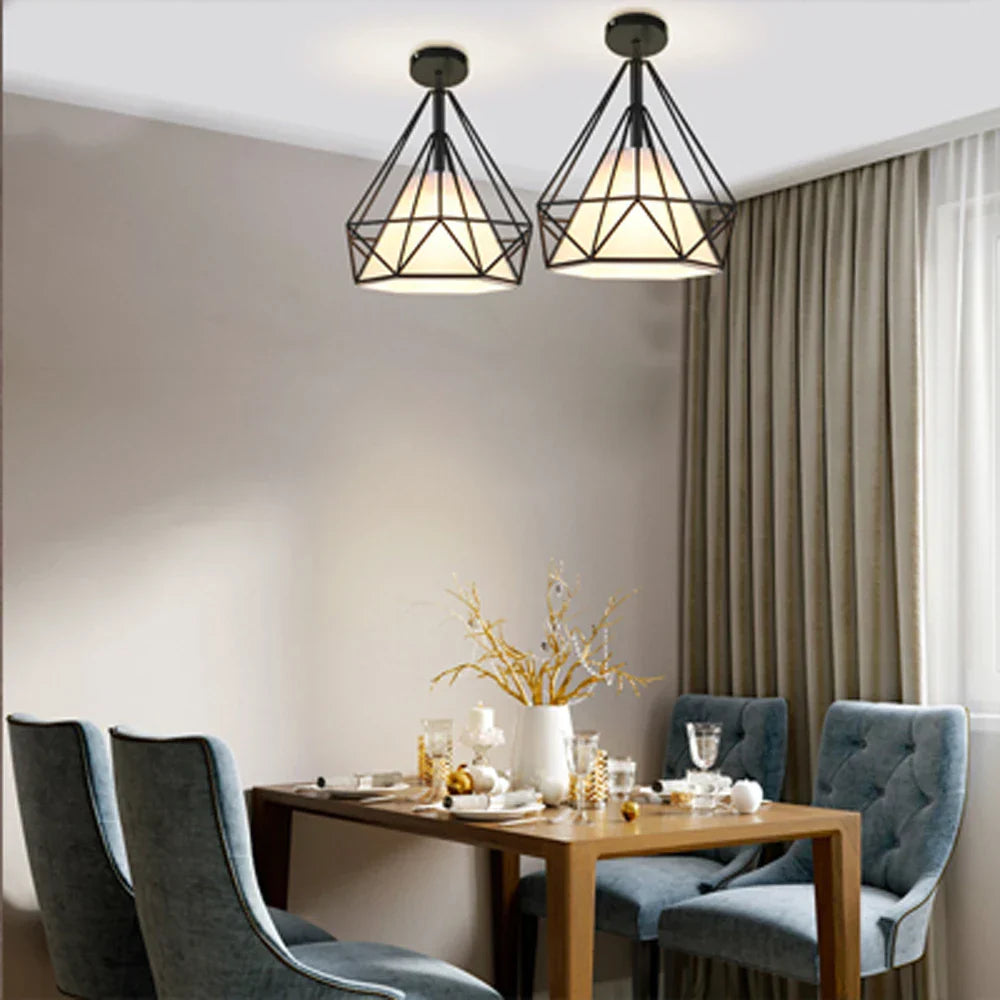 Nordic Industrial Ceiling Lamp Shade Fixture Chandeliers - Vintage Metal Home Decor