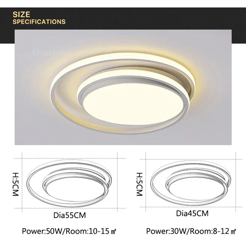 Nordica LED Ceiling Light - Modern Metal Fixture for Home Decor