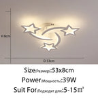 Modern LED Star Chandelier with Remote Control Indoor Lighting