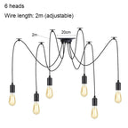 Vintage Industrial Spider Chandelier Ceiling Pendant Light - DIY Art Suspension Decor