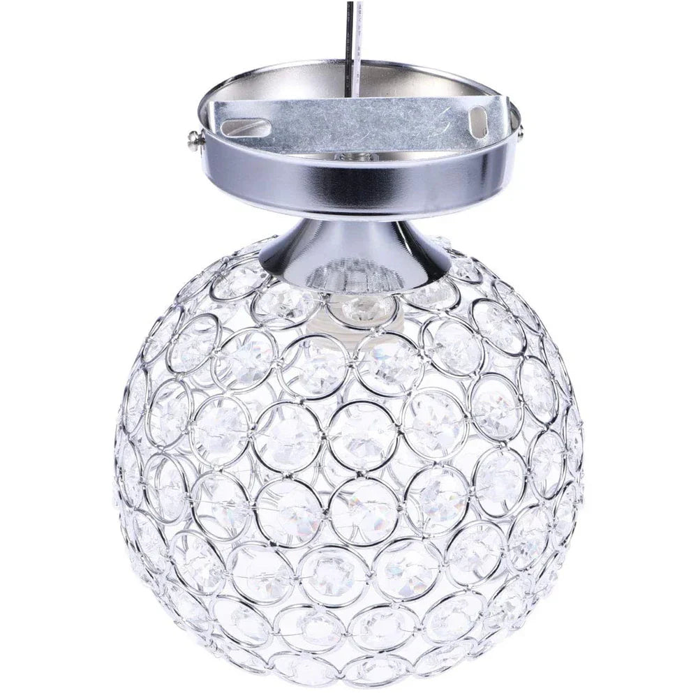 Crystal Ball Ceiling Light: Nordic Vintage LED Fixture for Home Living Room Kitchen Bar Loft