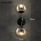 Glass Beans Wall Lamp Sconces LED Light Fixture for Home Deco Bedroom Hallway