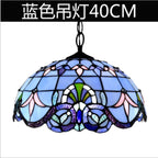 Nordic Tiffany Peacock Chandelier Glass Lamp for Home Decor