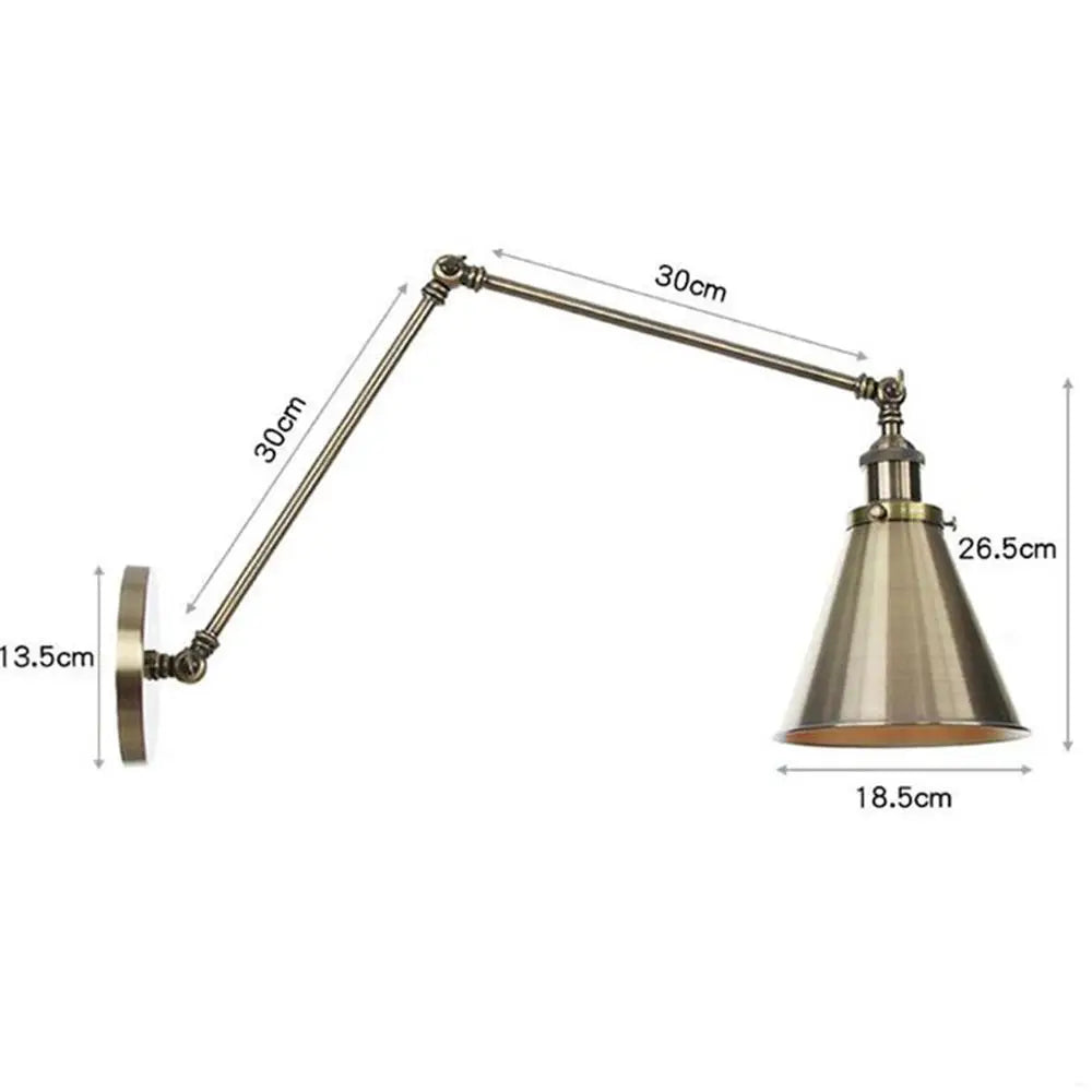 Metal Bell Wall Lights: Elegant European American Style Bedside Lights