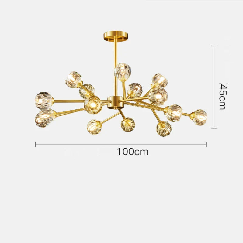 Crystal LED Chandelier Ceiling Light for Elegant Home Décor