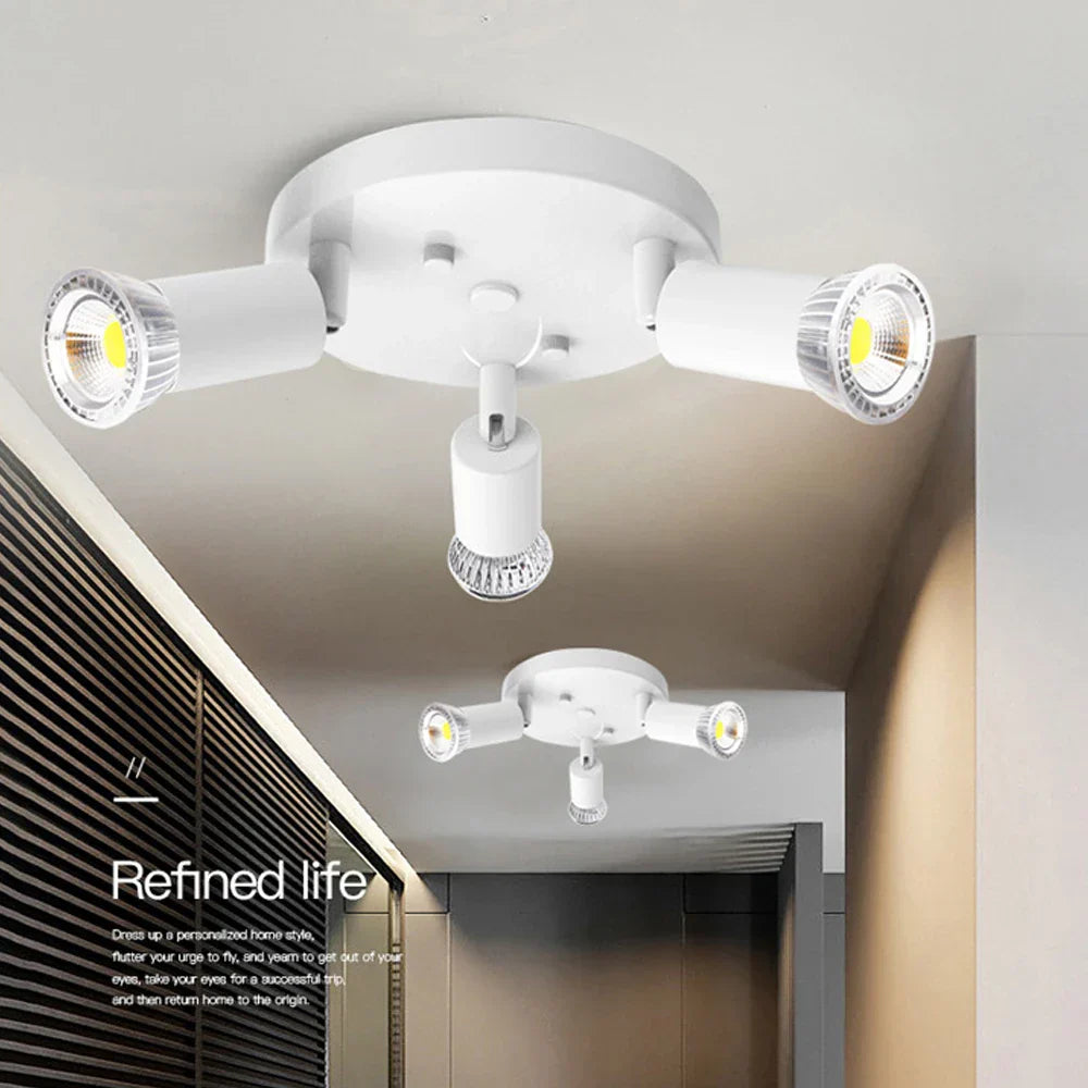 Rotatable LED Chandelier: Ceiling Mounted Spot Lights for Living Room, Kitchen