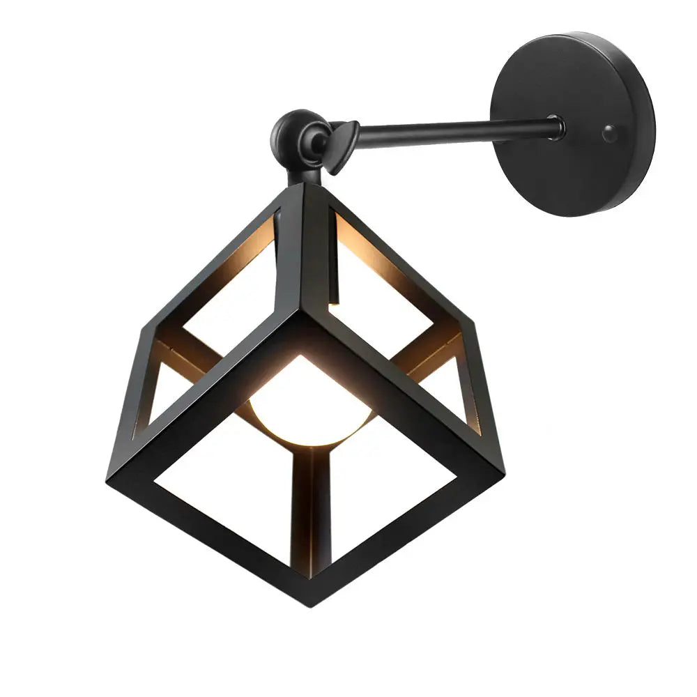 Vintage Industrial LED Cage Wall Light E27 Sconce Modern Indoor Lighting
