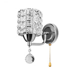 Crystal Wall Sconce: Modern Bedside Wall Lamp for Home Decor