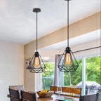 Industrial Vintage Iron Cage Pendant Light for Home Kitchen Living Room Décor