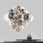 Glass Globe LED Chandelier Pendant Light for Nordic Luxury Living Room