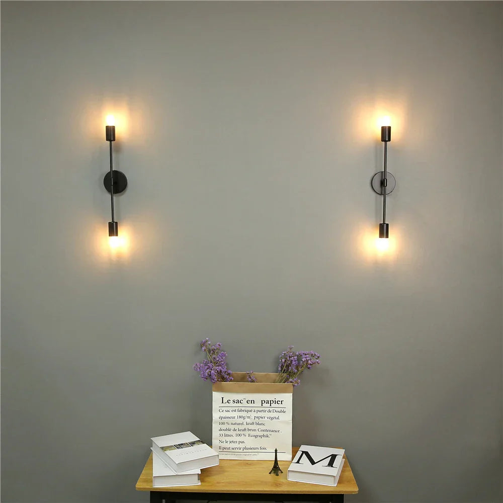 Modern Iron Double Head Wall Lamps LED Lights for Home Decor Lighting