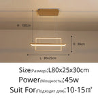 Geometric Aluminum Pendant Light for Living Bedroom Restaurant Kitchen - Modern Art Luminaire