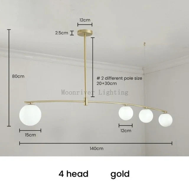 Nordic Bean Chandelier: Modern, Simple, Creative Lighting for Living Room, Dining Room, Bedroom