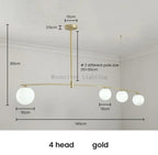 Nordic Bean Chandelier: Modern, Simple, Creative Lighting for Living Room, Dining Room, Bedroom