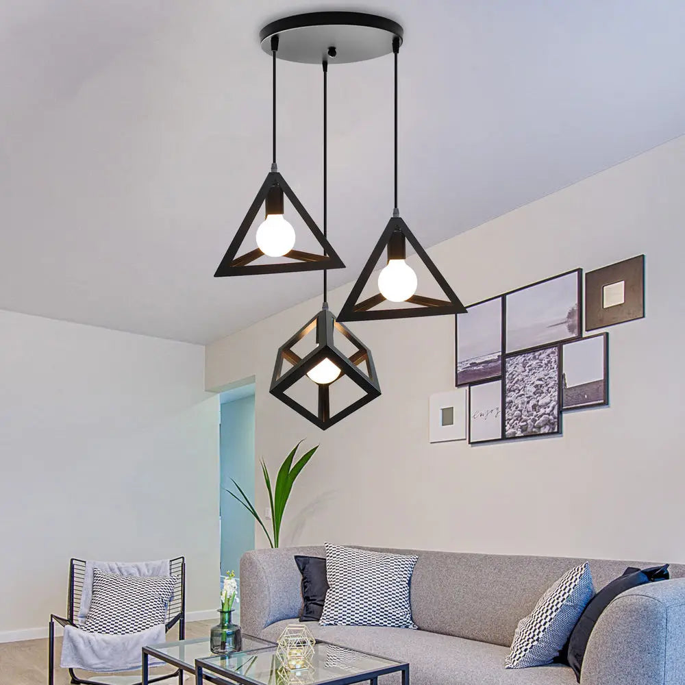 Vintage Industrial Pendant Light LED Ceiling Chandelier for Home Kitchen