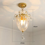 Gold Crystal Round Ceiling Chandelier for Living Room LED Light Fixtures