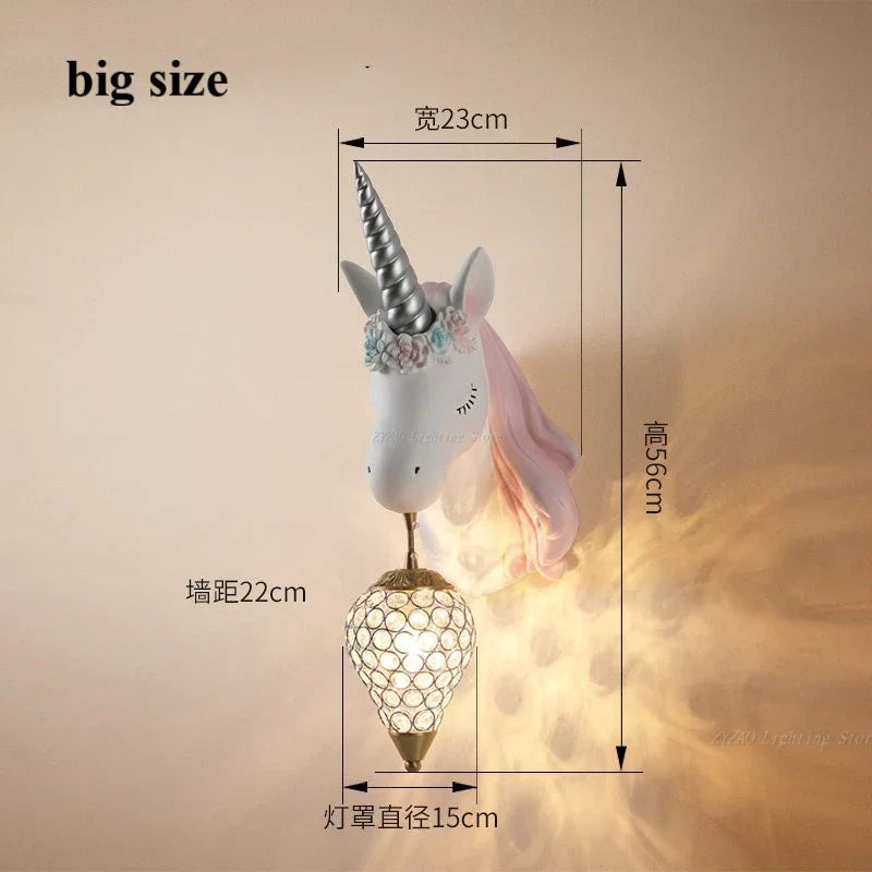 Unicorn Wall Lamp for Children's Room Decor