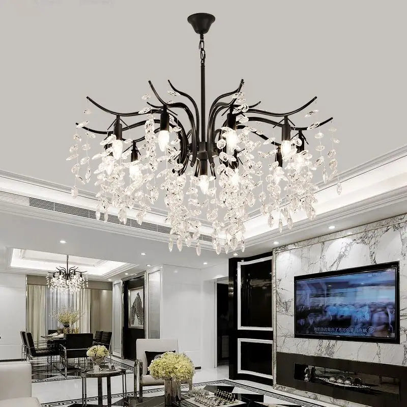 Crystal LED Chandelier: Luxury Indoor Lighting for Home, Kitchen, Living Room