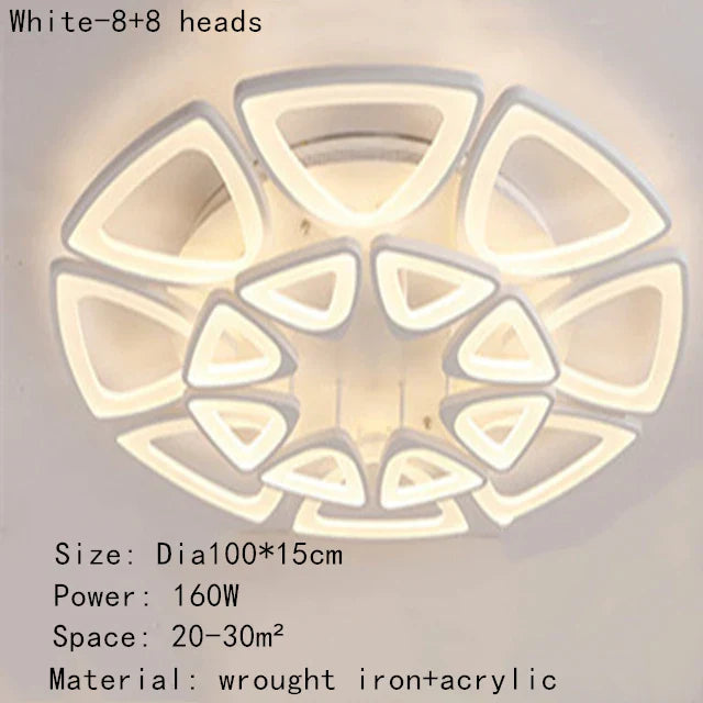 Geometric Petal Acrylic Ceiling Lamp: Romantic Decor for Living Room, Bedroom, Corridor