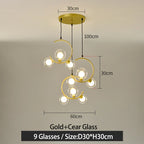 Glass Ball Pendant Light | Modern Nordic G9 LED Lamp for Living Room & Bedroom