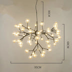 Heracleum Firefly Glass Ball Chandelier: Gold Luxury Lighting for Dining Kitchen Staircase