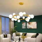 Nordic Glass Ball Pendant Light Gold/Black Dining Living Room Decor Afralia™