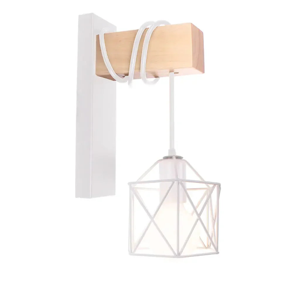 Nordic Wood Wall Lights Retro Adjustable Wall-mounted Bar Bedside Lighting by Afralia™