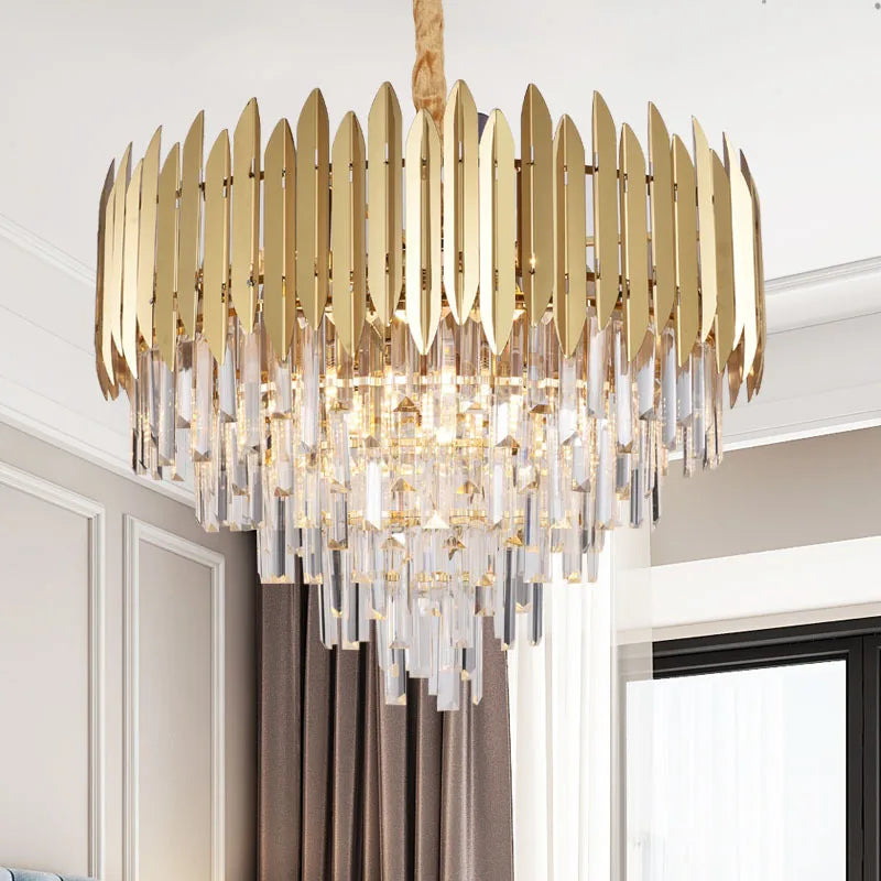 Crystal Chandelier: Modern Dining Room Lighting for Bedroom, Villa, 2024 New Collection