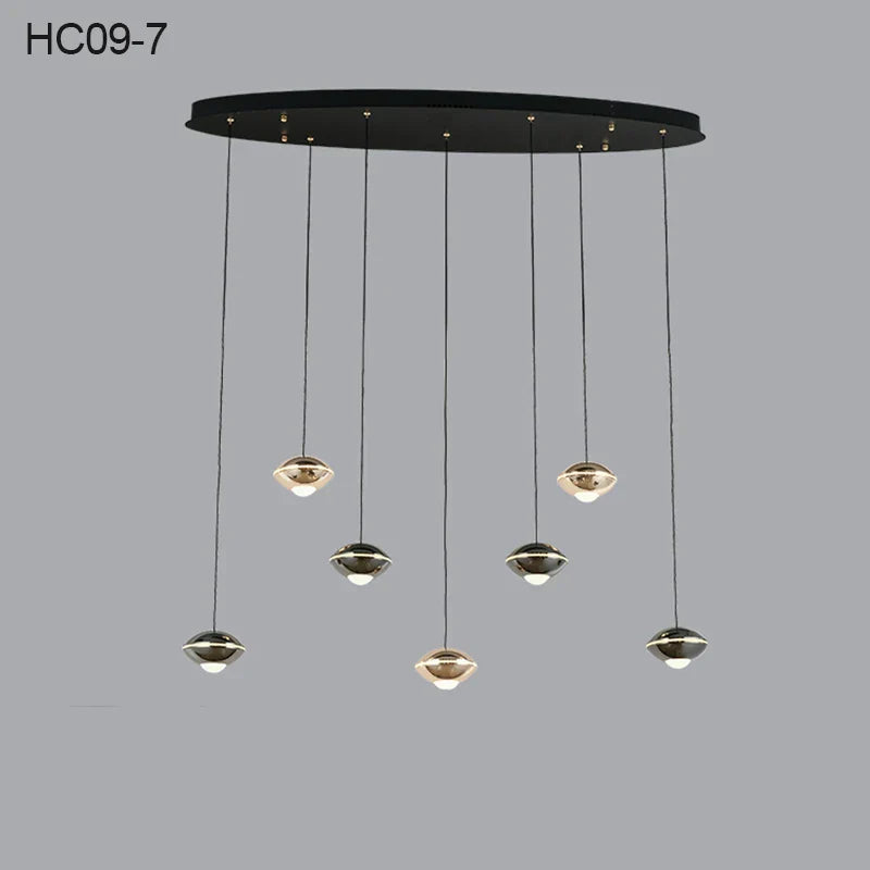 Loft Staircase Pendant Light: Aluminum Ball Droplight for Restaurant Bar Decor