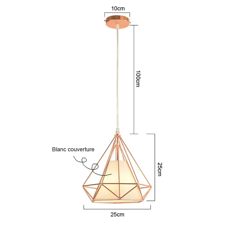 Industrial Pendant Lights E27 LED Hanging Lamp Modern Loft Lighting for Home