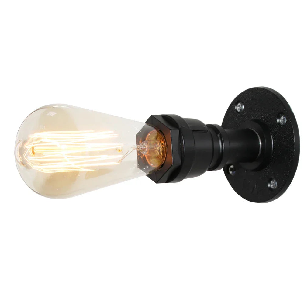 Vintage Industrial Water Pipe Wall Light Sconces for Home Decor