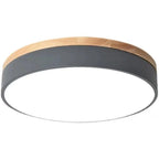 Modern Ultra-thin LED Ceiling Light Panel Solid Wood Surface Mount