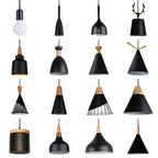Nordic Aluminum Pendant Lights Modern E27 LED Hanging Kitchen Lamps Fixtures