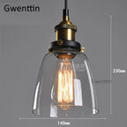 Industrial Glass Pendant Light for Modern Home Decor