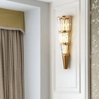 Crystal Torch Wall Lamp: Modern Light Luxury for Living Room, Bedroom, Study, Restaurant.
