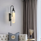 Modern Gold/Black Glass Wall Sconce LED Bedroom Wall Lamp Surface Mount