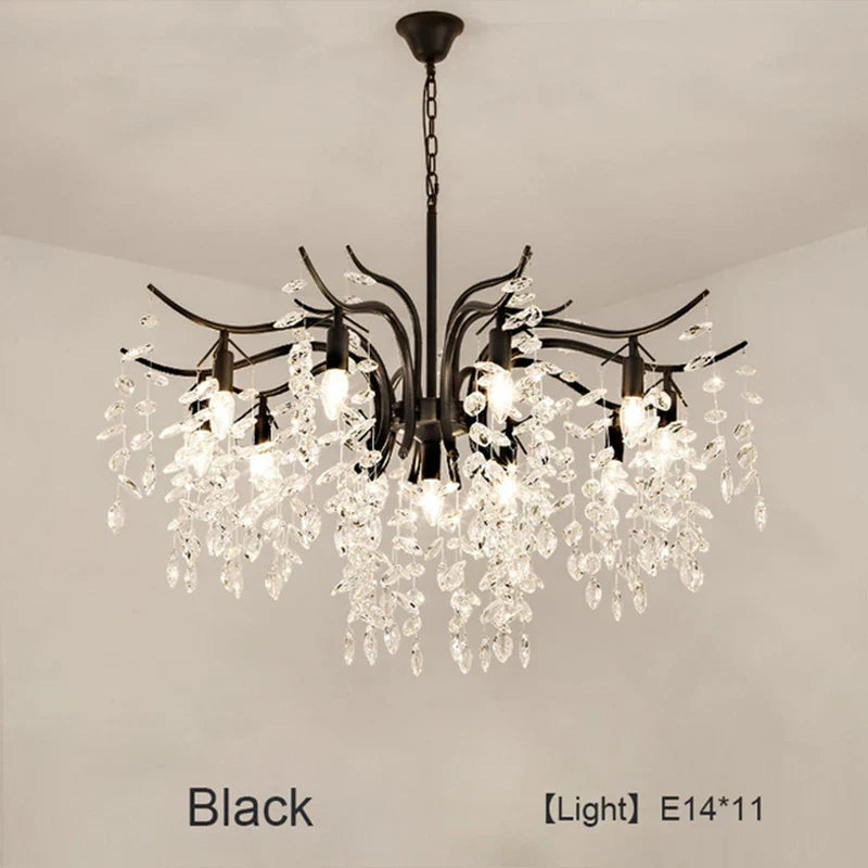 Crystal LED Chandelier: Luxury Indoor Lighting for Home, Kitchen, Living Room