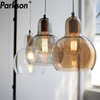 Glass Pendant Light: Modern Nordic E27 LED Hanging Lamp for Indoor Decoration