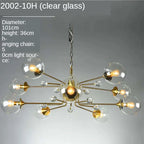 Modern Glass Ball LED Chandelier | Luxury Indoor Hanging Lamps for Living Room