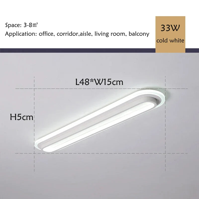 Modern Minimalist Long Aisle LED Ceiling Lamp