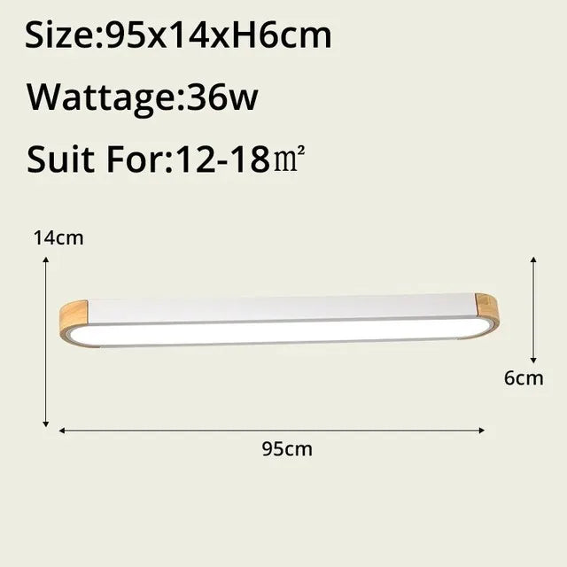 Wood LED Ceiling Lamp: Modern Decorative Lighting for Home Interiors