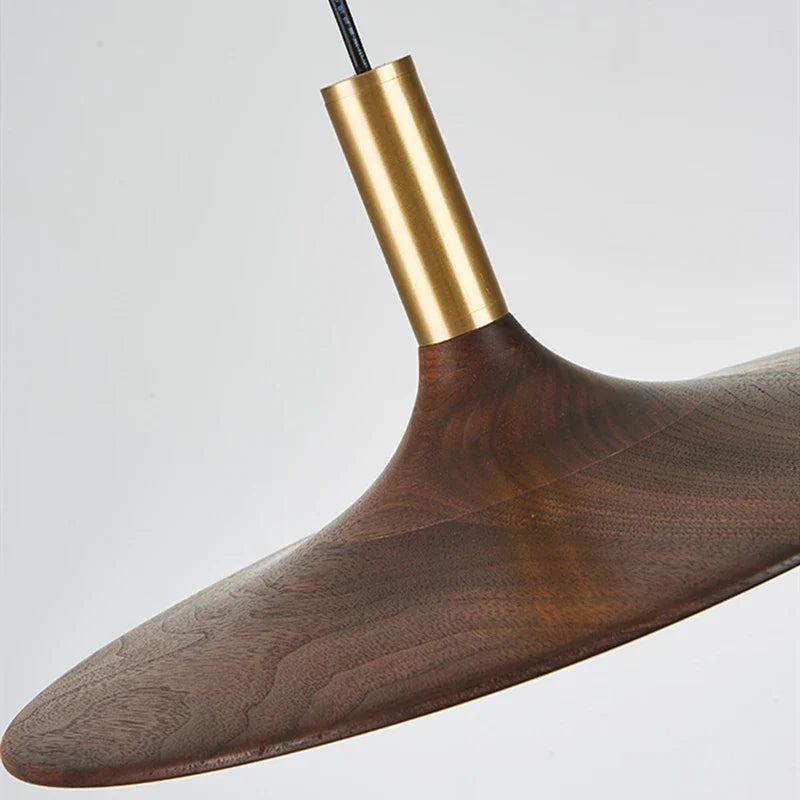 Nordic Black Walnut Chandelier: Stylish Lighting for Home, Restaurant, and Bar