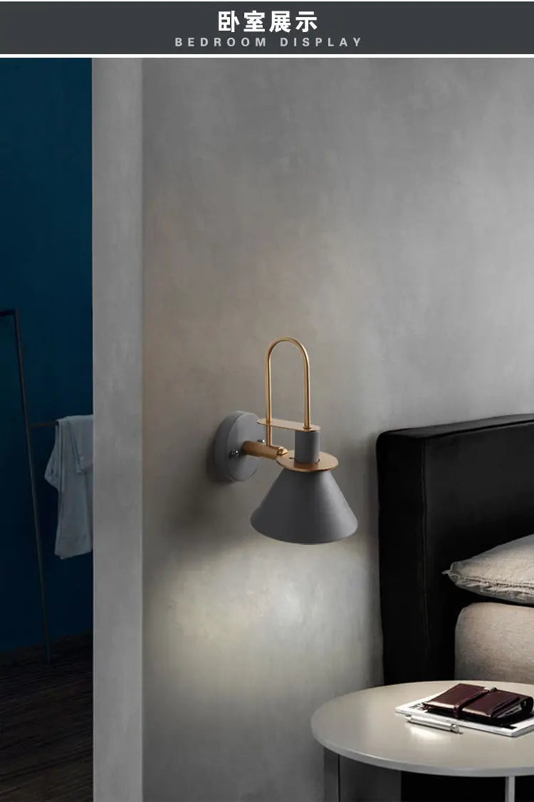 Modern Metal LED Wall Lamp Nordic Style Living Room Decoration Bedside Lighting