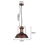 Loft Pendant Light Iron Chanderlier LED E27 Bar Living Room Decor