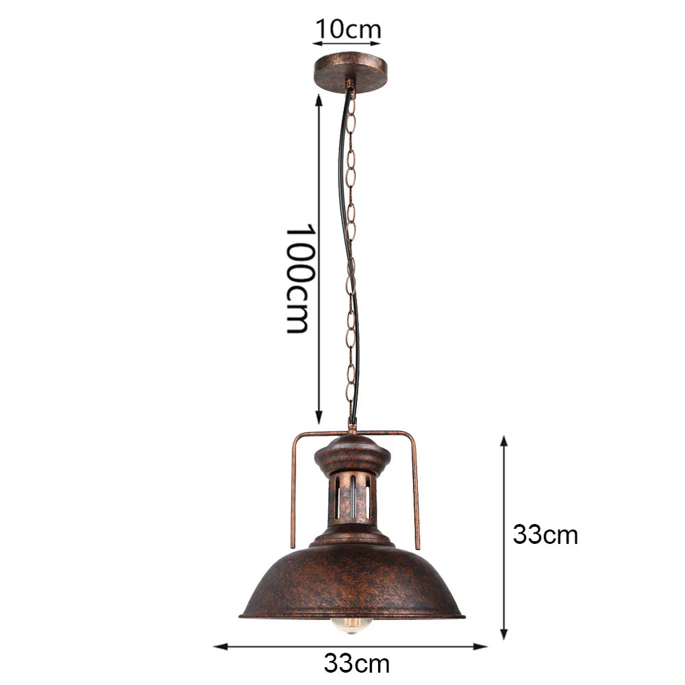 Loft Pendant Light Iron Chanderlier LED E27 Bar Living Room Decor