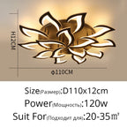 Remoteled Ceiling Chandelier: Modern Art Deco Lighting Fixtures for Living, Dining, Bedroom