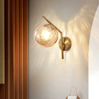 Nordic Glass Wall Lamp Modern LED Bedroom Living Room Light Fixtures
