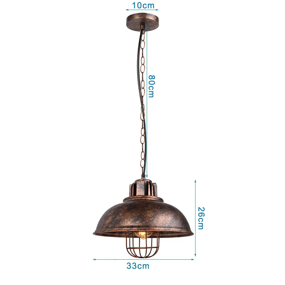 Vintage Loft Pendant Light Nordic Retro Industrial Hanging Lamp for Home Kitchen Decor