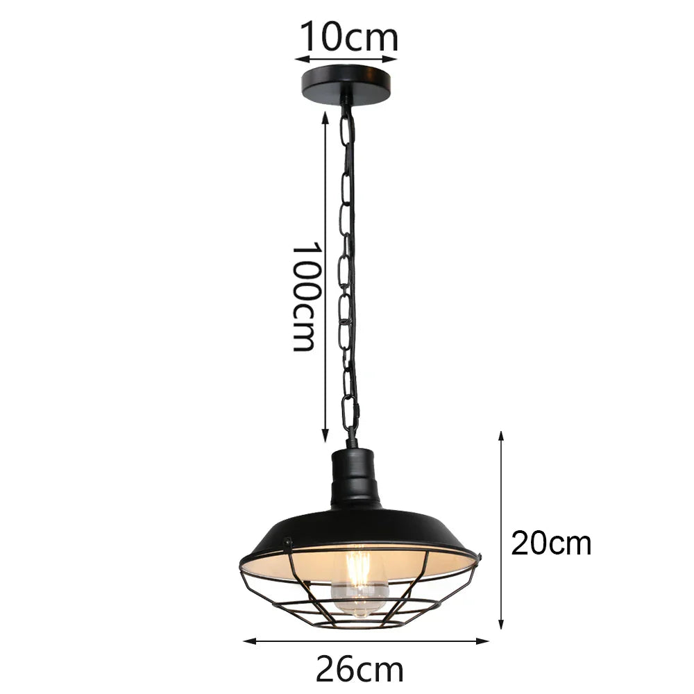 Loft Pendant Light Iron Chanderlier LED E27 Bar Living Room Decor